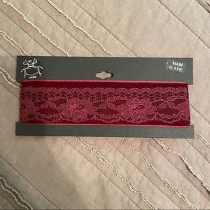 Red Velvet Lace Choker Necklace ❤️
